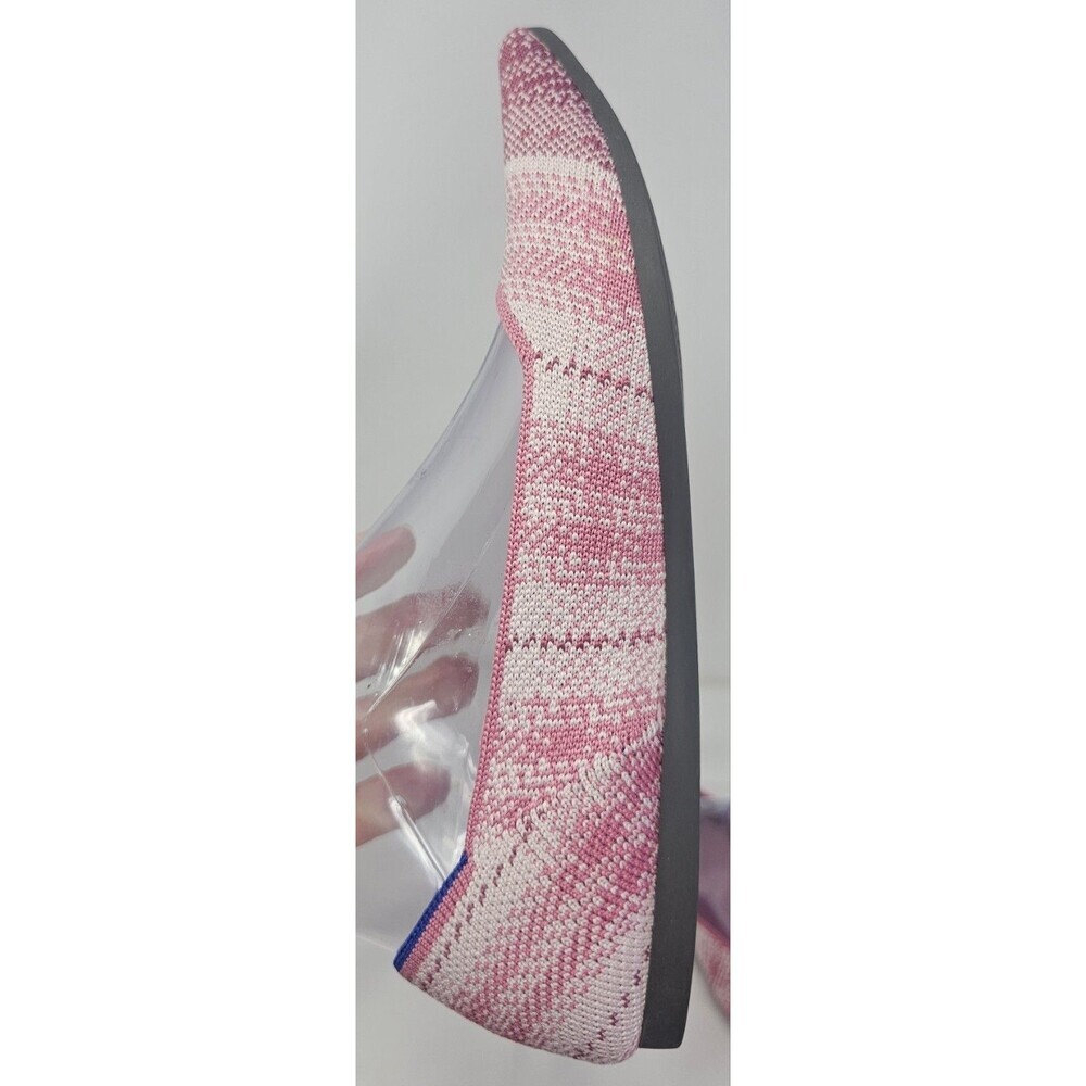 Rothy’s The Point Pink Plaid Limited Edition Breast Cancer Slip On Flats Size 8 - Picture 5 of 13